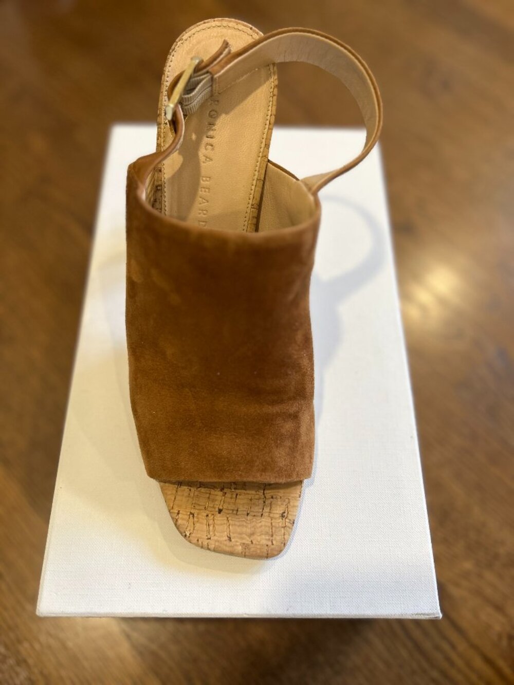 Veronica Beard Brown Suede Slingback Cork Heels